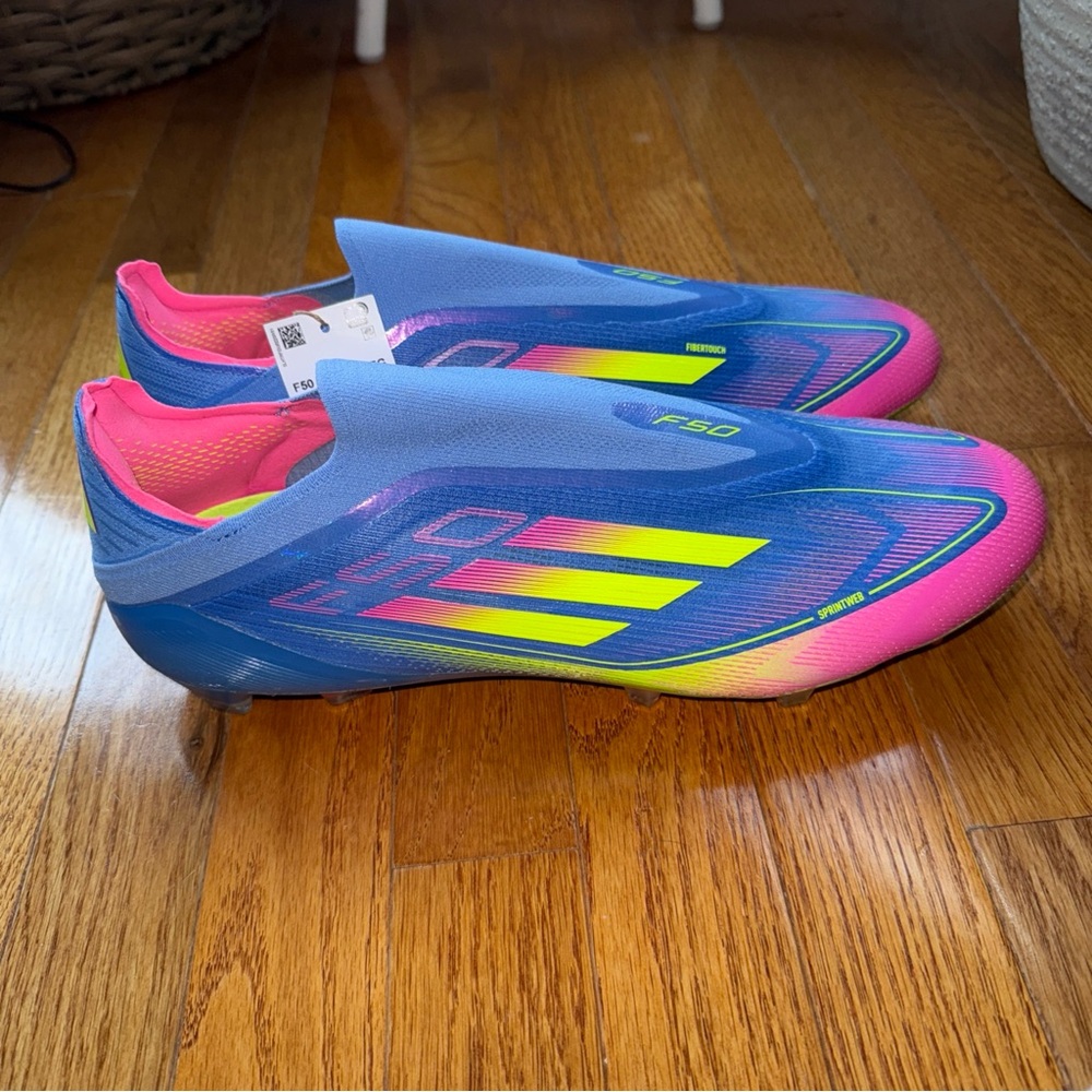 Adidas F50 Elite LL FG Soccer Cleat Mens 12.5 Blue Pink Celestial Victory IE1213